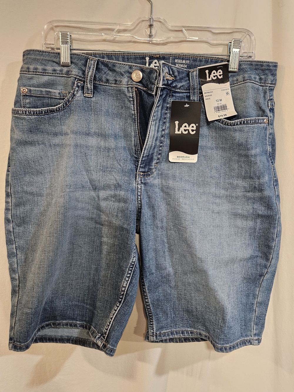 Lee Women's Light Blue Denim Bermuda Shorts